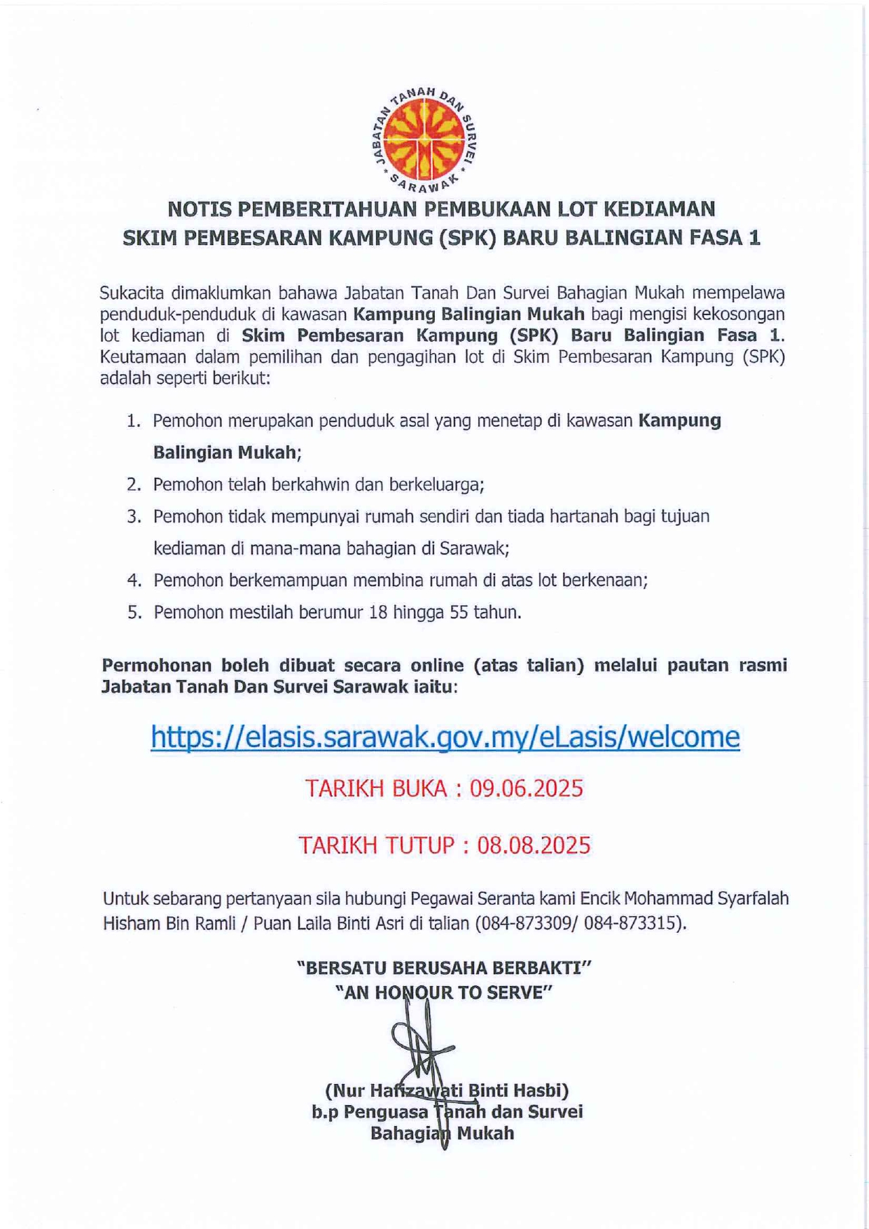 Notis Pemberitahuan SPK